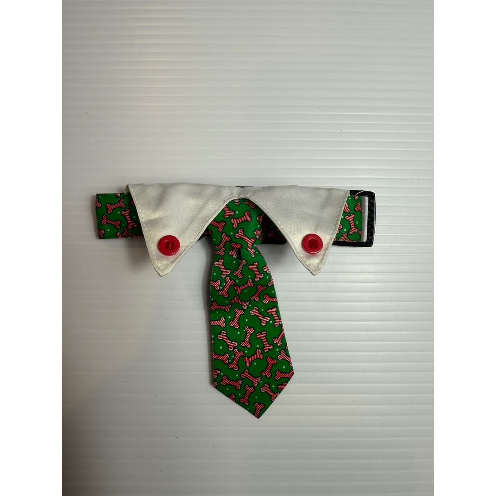 Vineyard Vines Dog Collar Green Bone Tie Holiday Christmas Pet Accessory‎